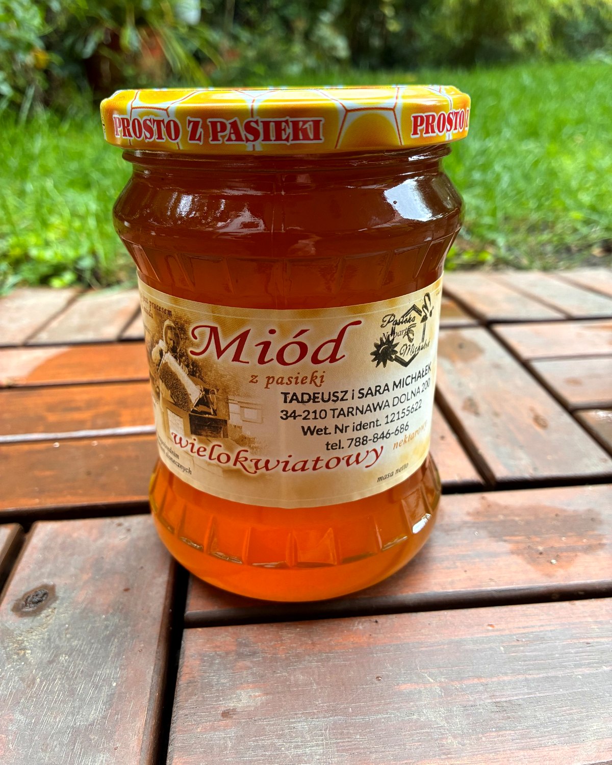 Miód wielokwiatowy – słoik 500 ml z Pasieki Michałek